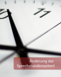 Geänderte Sprechzeiten ab August 2026
