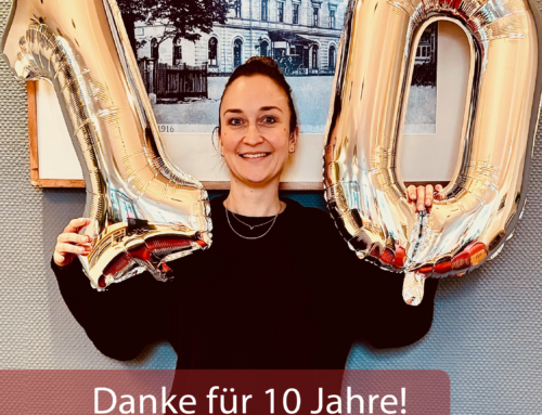 Danke für 10 Jahre Herz & Hingabe im Job